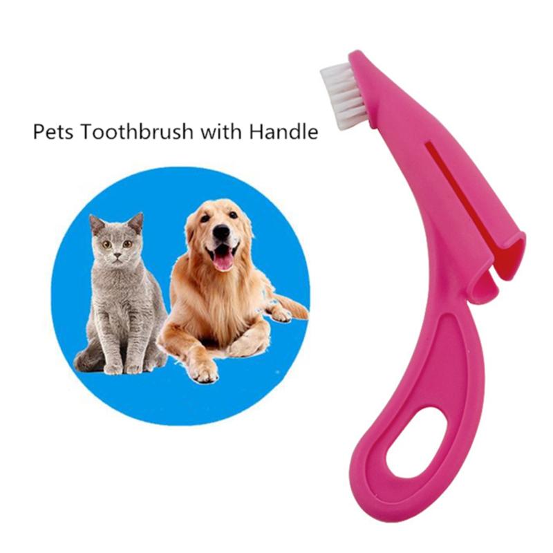 Pet Finger Toothbrush Teddy Dog Brush Bad Breath Tartar Teeth Tool Dog Cat Cleaning Supplies 2 Colors Dog Toothbrushes