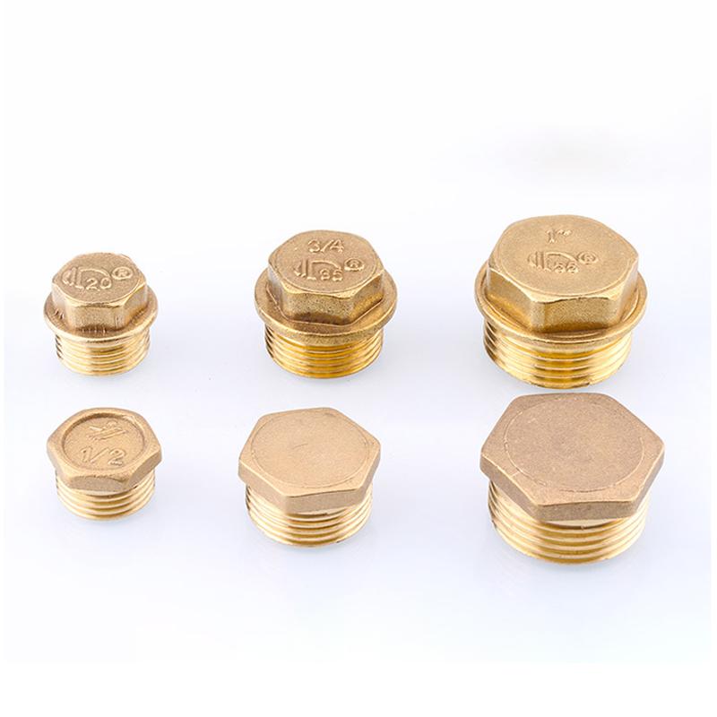1 шт. BSP 1/8"~2" Резьба внутренняя/наружная Латунный Трубный Шестигранная Головка Латунная Заглушка/ Торцевая Крышка/ Пробка Сантехнический Фитинг Соединитель Адаптер для Крана