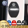 Для VOLKSWAGEN VW 4 шт./комплект Автостайлинг Углеродное волокно Чехол-накладка на замок двери автомобиля для Volkswagen VW Golf Tiguan CADDY PASSAT Авто Ст