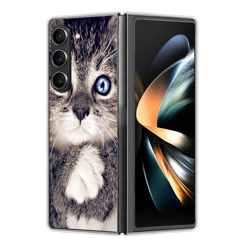 Чехол для Samsung Galaxy Z Fold 6 Чехол Ударопрочный Жесткий Пластик ПК Чехлы для Samsung Z Fold6 Fold 6 5G Fundas Милый Расписной Бампер