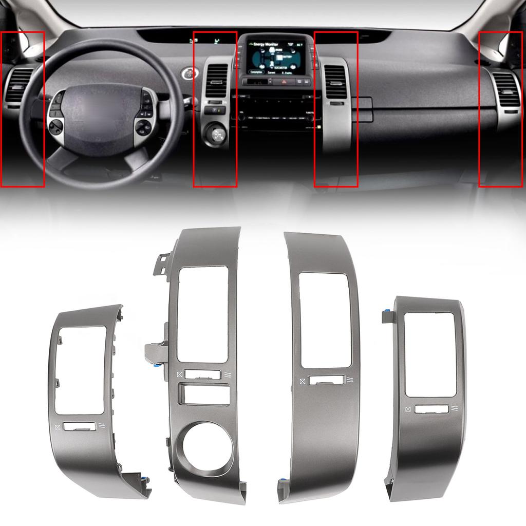 Dash AC Air Vent Trim Long Lifespan Center Dash Air Vent Panel Decorative 45564 37020 Scratch Resistant for  2004‑2009