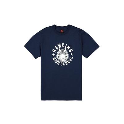 Футболка с короткими рукавами X Stranger Things Collaboration, мужские топы азиатской версии, темно-синие CK2343-419