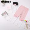 Укороченные брюки для девочек, летние тонкие детские кружевные леггинсы из модала, верхняя одежда для девочек, брюки для девочек