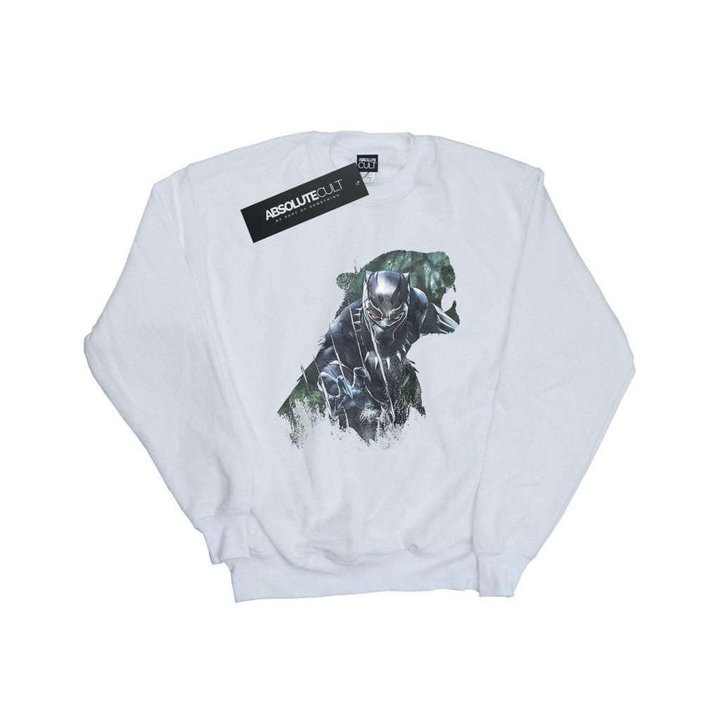 Marvel Mens Black Panther Wild Silhouette Sweatshirt