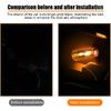 2 Pack USB Flame LED Ambient Lights, Transparent | mini plug-in design, glass-bottle profile, touch dimming, interior night lighting, fits cars RVs