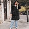 GASMAM Зимняя куртка-пуховик для женщин, теплая, длинная, классическая, на молнии, со шнуровкой, карманом, с капюшоном, тонкие парки, женские пальто 88599