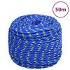 152449 vidaXL Boat Rope Blue 8 Mm 50 M Polypropylene