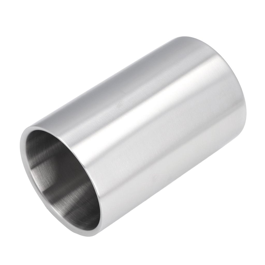 Wine Bucket Slim Straight Shape Silver Double Stainless Steel Contemporary Style Wine Bottle Cooler