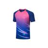 Футболка унисекс из коллекции настольного тенниса Li Ning Неоновый Фруктовый Розовый/Теневой Пурпурно-Синий AAYT031-1