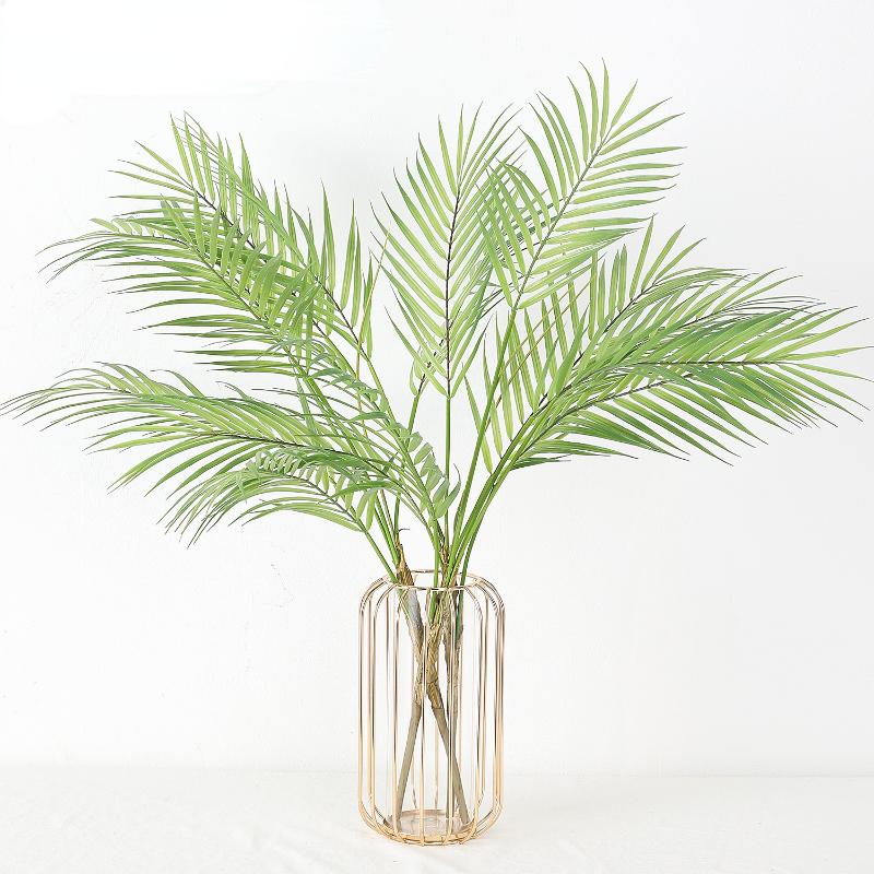 1 шт., 9 листьев на куст, 33,4 дюйма, высокий искусственный пальмовый лист, зеленый пластиковый пальмовый завод, домашний декор, декоративный цветок, искусственное растение