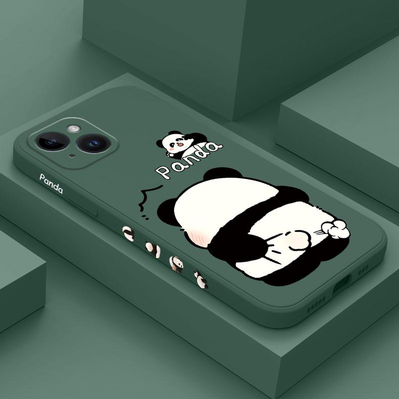 Чехол для телефона 'Щекочущая панда' для iPhone 16 16e 15 14 13 12 11 XR XS SE2 SE2020 8 7 6 6S Plus Pro Max Mini Силиконовый чехол