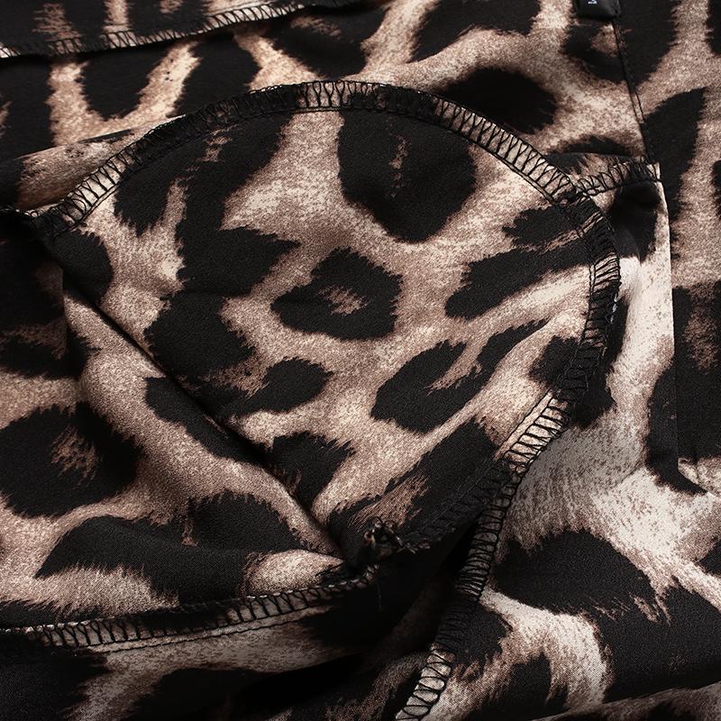 ZANZEA Womens Casual Long Sleeve Leopard Print Cardigan Thin Outwear