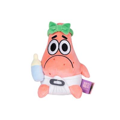 [POP MART] Губка Боб Квадратные Штаны Друзья Играют Вместе Детский Плюшевый Брелок Патрик Стар с Детской Бутылочкой