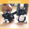 Adorable Plush Black Cat Keychain Cute Cat Doll Soft Toy For Bags And Keys