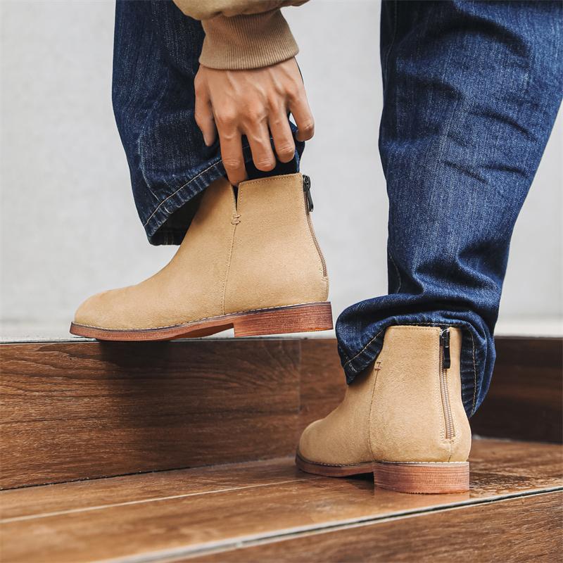 Мужские ботинки из натуральной кожи Классические британские стили Повседневные для улицы Качественная взрослая деловая офисная обувь Теплые