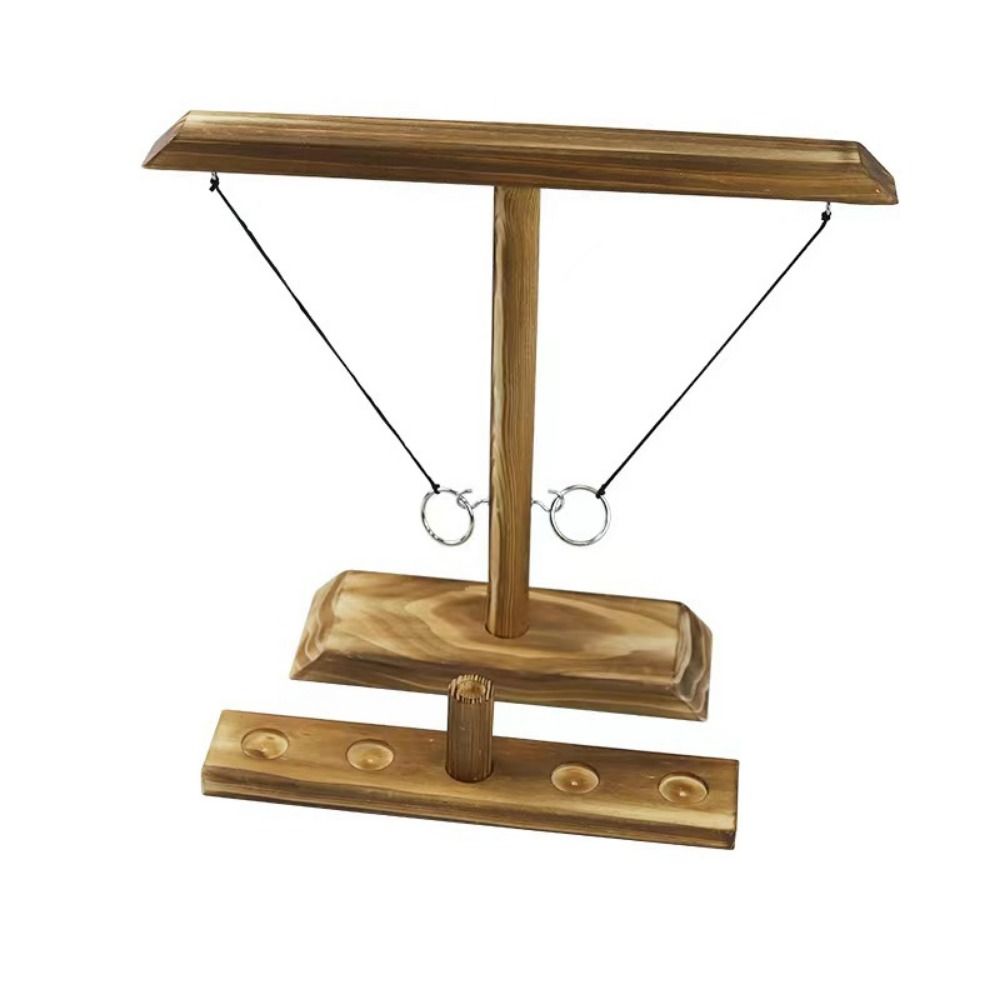 Деревянный набор игры "Крючок и кольцо" Ручные настольные игры Игровой набор "Битва колец" Дом