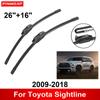 Car Wiper for Toyota Sightline 2009-2018 26" + 16" Front Rear Wiper Blades Brushes Cutter Accessories 2009 2010