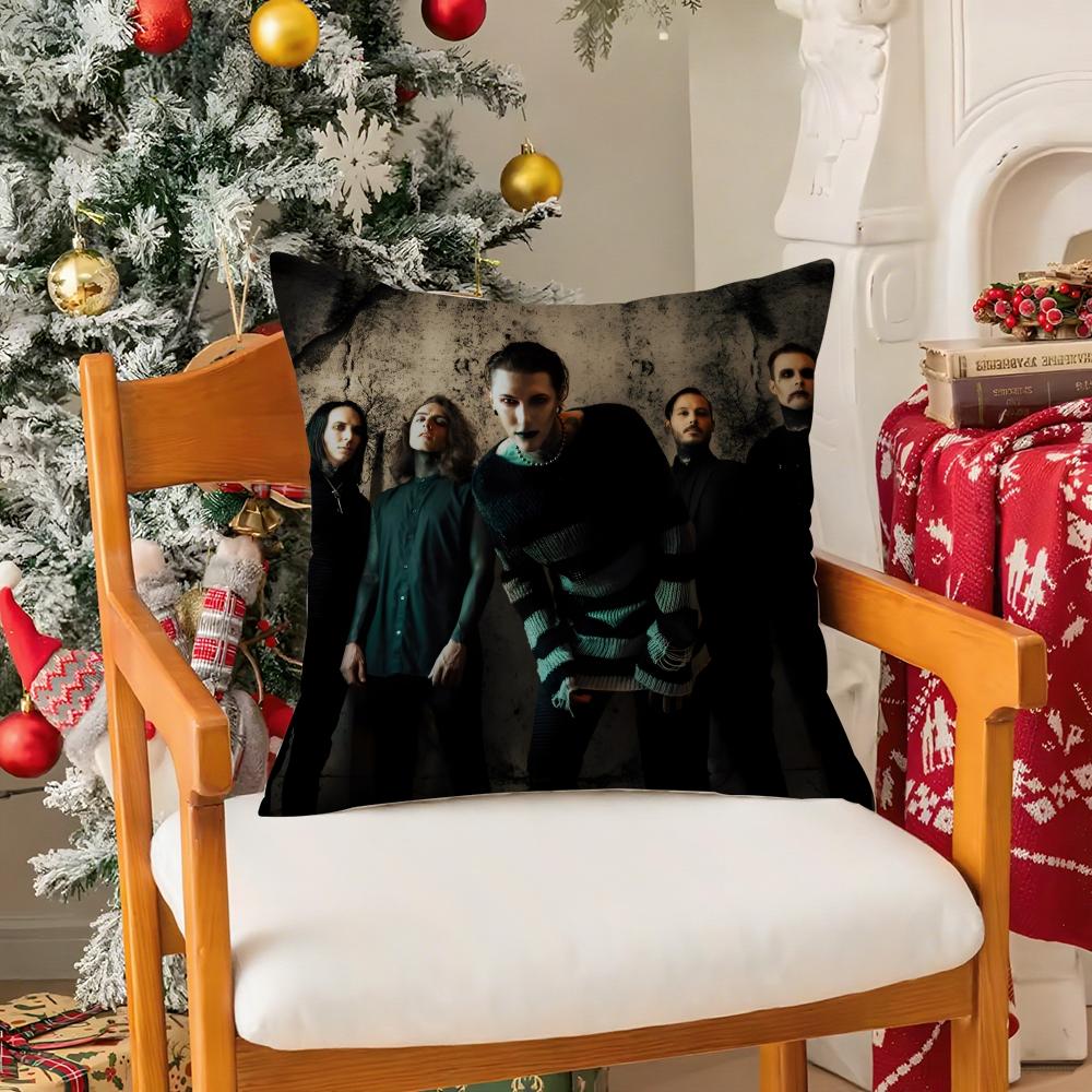 Музыкальная группа M-Motionless In White Наволочка Шелковистая Элегантная Комфорт Диван-кровать Невидимая Молния