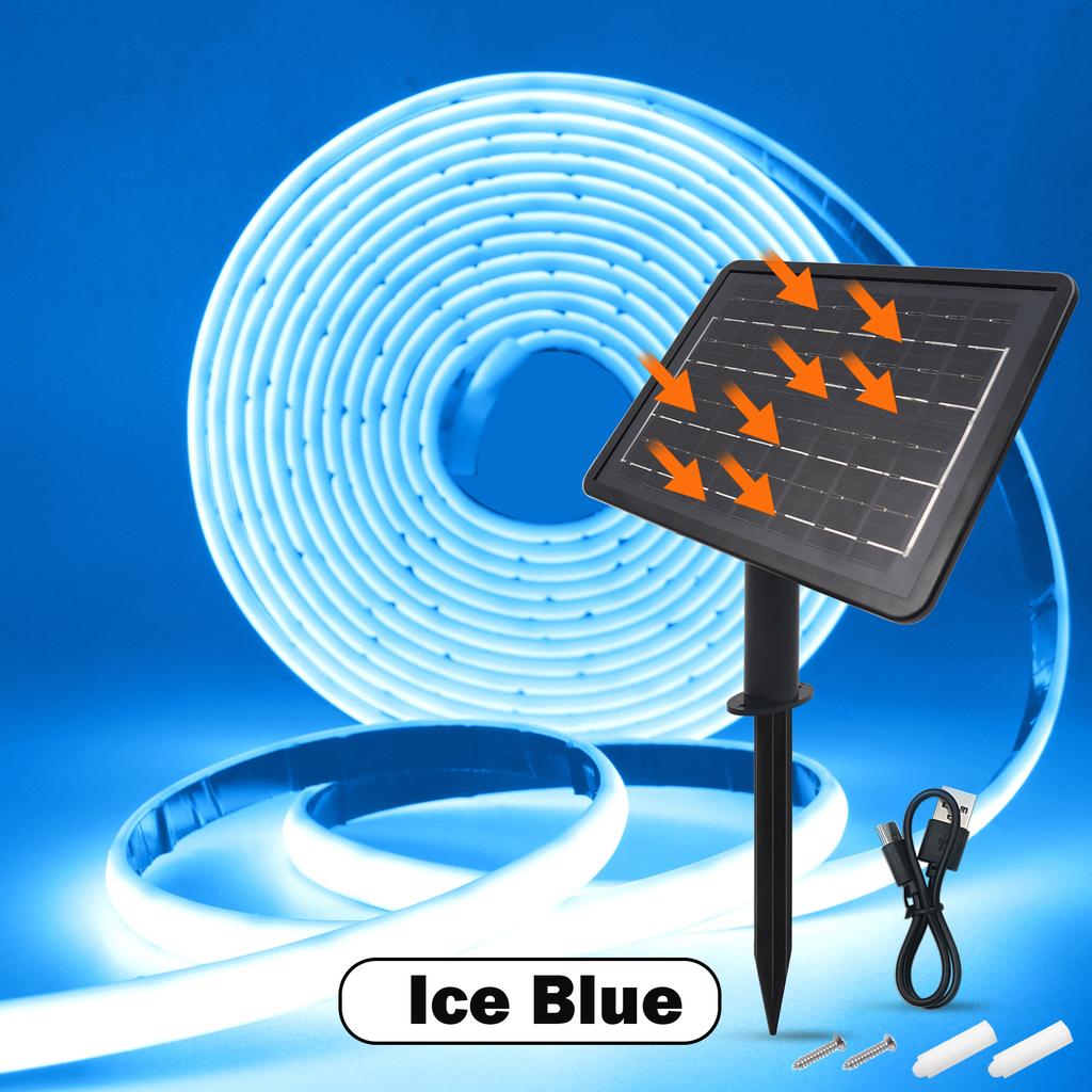 Солнечная COB Неоновая Лента DC24V IP68 Водонепроницаемая 320 светодиодов/м Красный/Желтый/Синий/Белый Гибкая Лента Световой Шнур Диммируемое Линейное Освещение