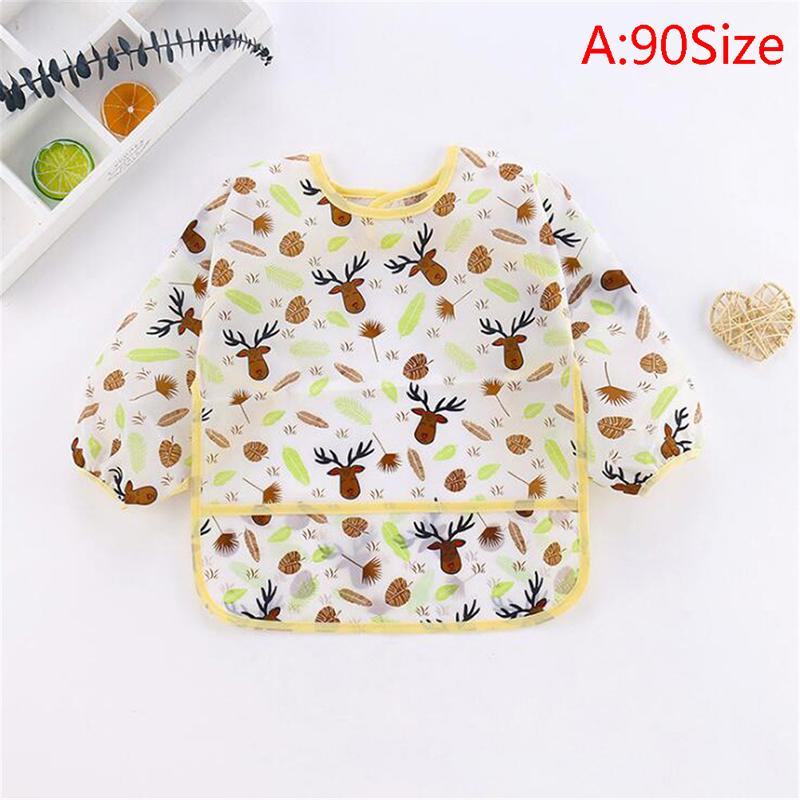 Детский водонепроницаемый комбинезон с длинным рукавом для кормления с нагрудником и карманом