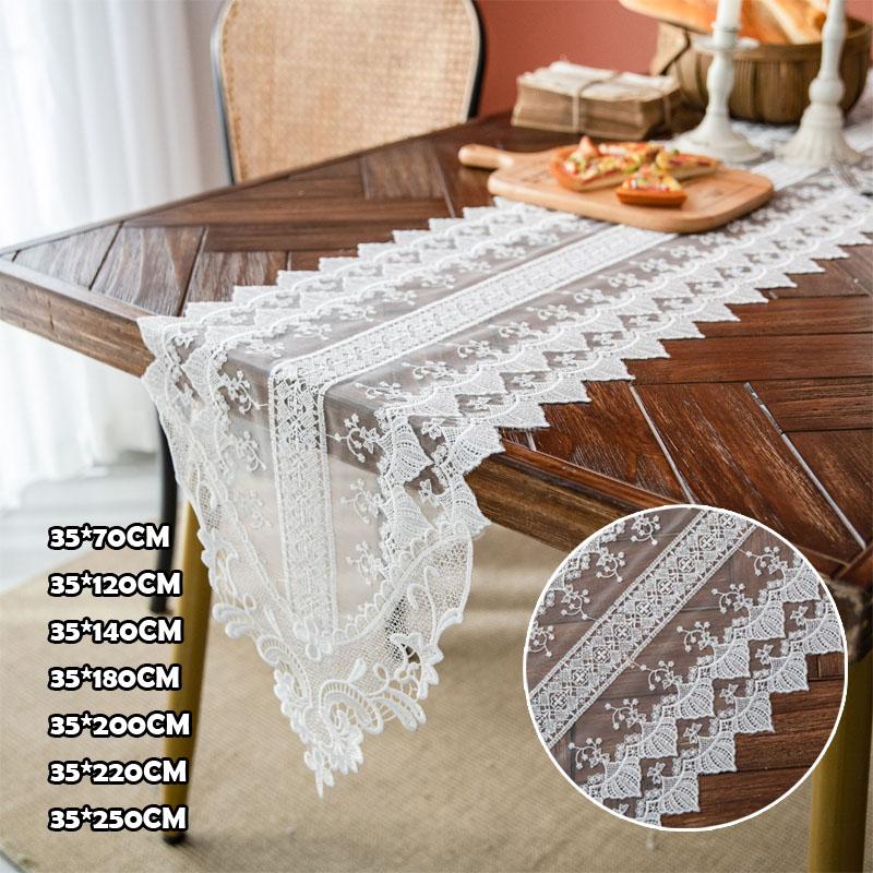 Вышивка Цветочные Кружева Скатерть Свадебный Банкет Партии Домашний Декор Стола