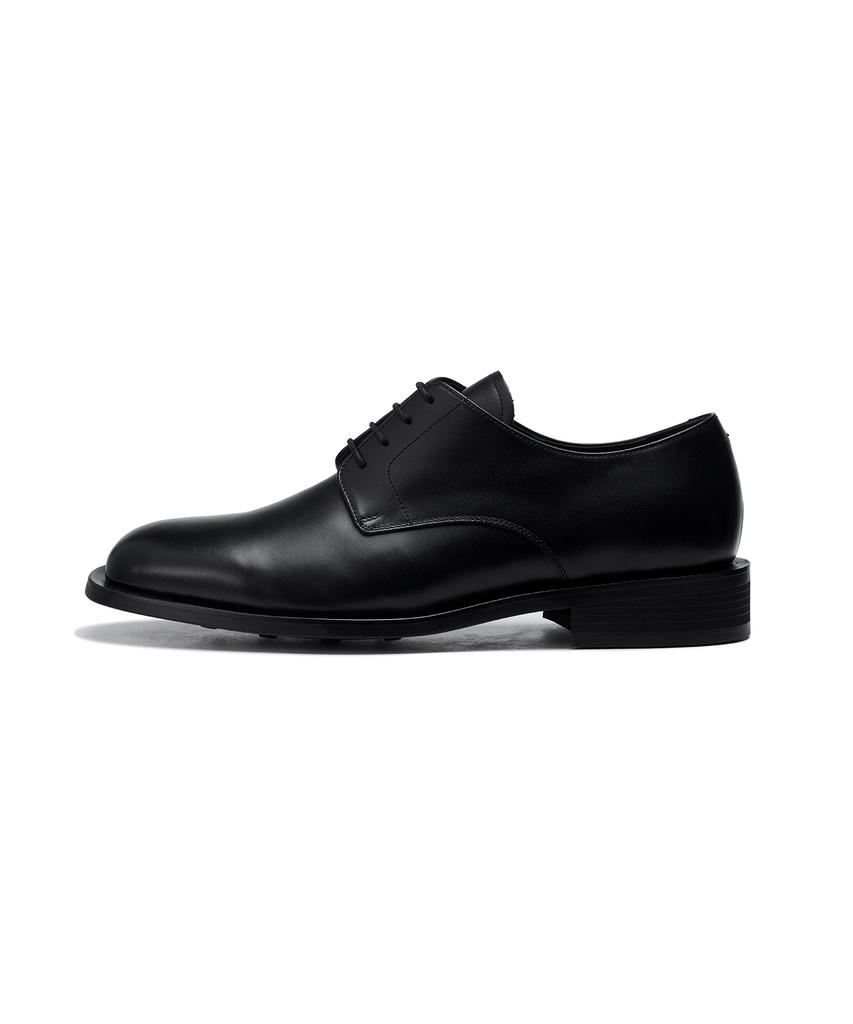 Musinsa Standard Wide Plain Derby Shoes [Black]