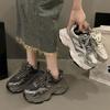 Грязные папины кроссовки женские осенние новые в гонконгском стиле, показывающие маленькие повседневные дышащие спортивные кроссовки на толстой подошве