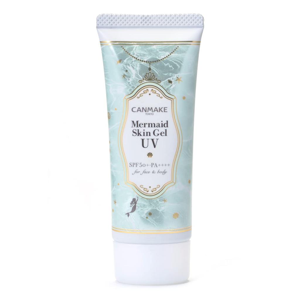 CANMAKE Mermaid Skin Gel UV C01 CICA Mint Sunscreen SPF50+ PA++++, Face & Body Wash-Off Sunblock