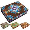 1 Set Diamond Painting Storage Box Artistic Rhinestone Decorative DIY Wooden Jewelry Box Kit for Home
