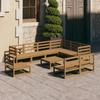 Day and Night - Day and Night Garden Furniture 10 Pieces and Cushions Honey Brown Pine Wood