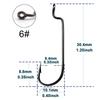 50Pcs Barbed Fishing Hook Hign Carbon Steel Worm Hook Creative Fishing Tackle  Saltwater