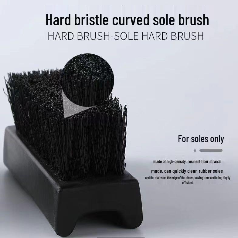 Coconut & Horsehair Sneaker Brush - Soft & Hard Bristles for Gentle, Effective Shoe Cleaning