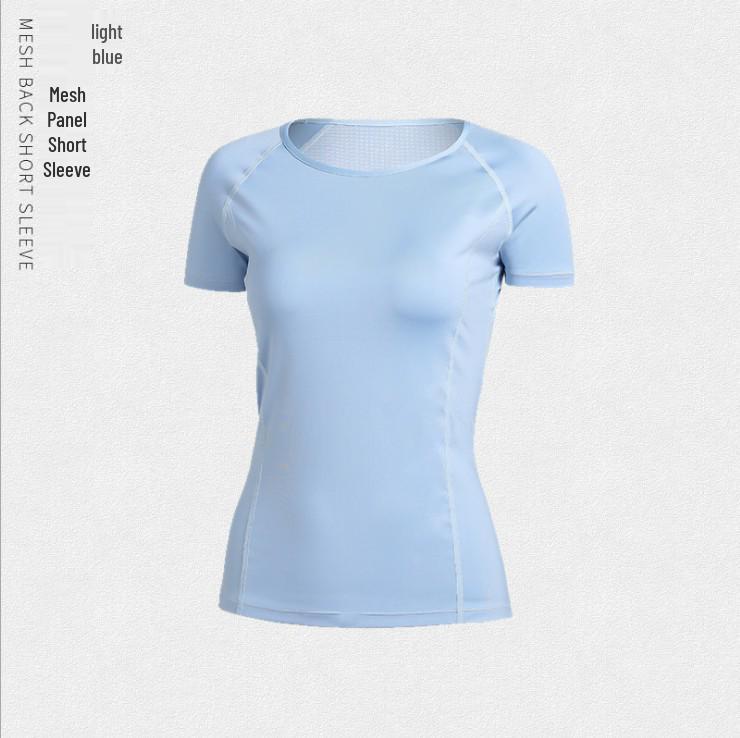 Women's Quick-Dry Mesh Yoga T-Shirt - Slimming, Breathable Summer Fitness Wear