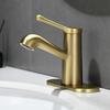 Basin Faucets Chrome Finish Bathroom Faucet Hot and Cold Water Basin Mixer Tap Brass Toilet Sink Water Crane Short Style 855872