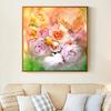 Diamond Embroidery Pink Roses & Butterfly Pattern Diamond Painting Picture Rhinestones Cross Stitch