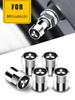 4Pcs Car Badge Wheel Tire Valve Stem Metal Airtight Caps For Mitsubishi Ralliart Outlander Pajero Lancer ASX Carisma L200 Galant