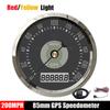 85mm Classical GPS Speedometer 160~220 Km/h 160~220MPH Odometer Adjustable with Red Yellow Light for Car Motorcycle Boat Custom