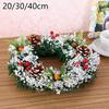 Christmas Wreath 2023 Festival Office Door Home Xmas Decor PVC High Quality ~
