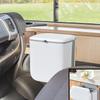 9L Collapsible Trash Can Trash Bin With Sliding Lid For RV Camping Boats Caravan Motorhome Wall Mounting Space-Saving Waste Bin