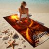 Custom Name Flame Demon Stylish Digital Printing Beach Towel Quick‑Drying Absorbent Blanket for Beach Pool Gym Travel