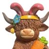 Easter Cute Spring Highland Cow Statue Easter Table Decorations Highland Cow Decorations Calf Lovers Gifts
