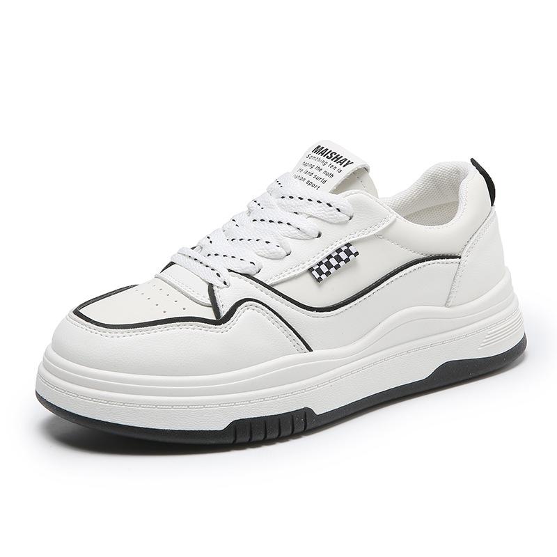 Скейтборд женские весенние новые повседневные спортивные туфли на толстой подошве в корейском стиле универсальные белые туфли