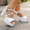 Women Shoes Fish Mouth Platform 8CM High Heels Wedges Buckle Slope Sandals Woman Platform High Heels Sandals Sandalias De Mujer