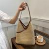 Straw Bag, Fashionable Shoulder Bag, Personalized Versatile Underarm Bag, Ethnic Style Texture Woven Women'S Bag