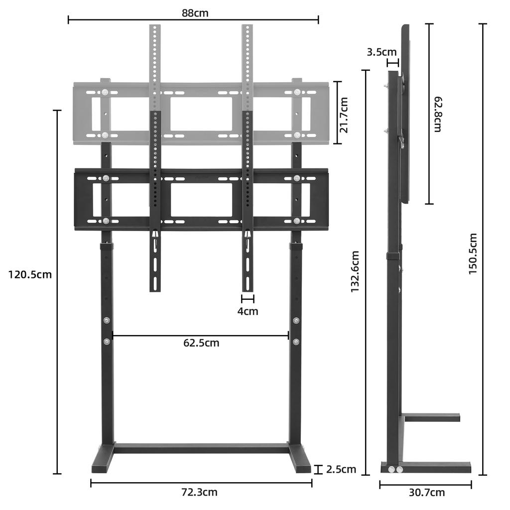 Heavy Duty TV Floor Stand High Adjustable Universal for 32-86 Inches