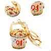 Feng Shui Bucket of Good Fortune Keychain Yuan Bao Amulet Keychain,Creative,Harmony Porsperity Bag