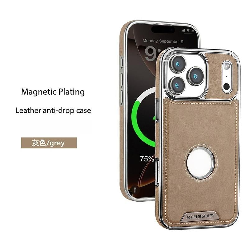Роскошный Прочный Магнитный Кожаный Чехол Для Телефона Для iPhone 17 Pro Max 16 Plus 15 14 13 Для Magsafe Защитный Чехол Ударопрочный Чехол