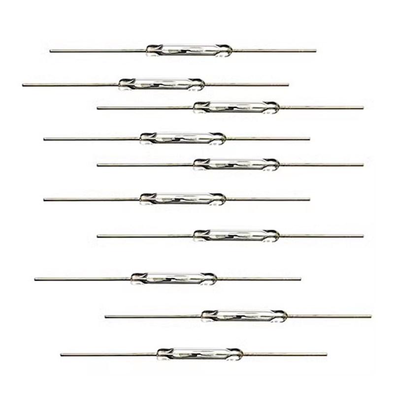 10-100Pcs N/O Reed Switch Magnetic Switch 2X14MM Vibration-resistance Normally Open Magnetic Induction Switch for Arduino DIYReplacement Sensors2
