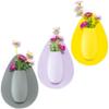Self Adhesion Silicone Vase Stick on The Wall Flower Container Creative Flower Pot  Offices