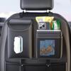 Back Of Seat Car Organizer Auto Back Seat Tissue Organizer Box Water Bottle Container Multi-functional Car Portable Waste Can